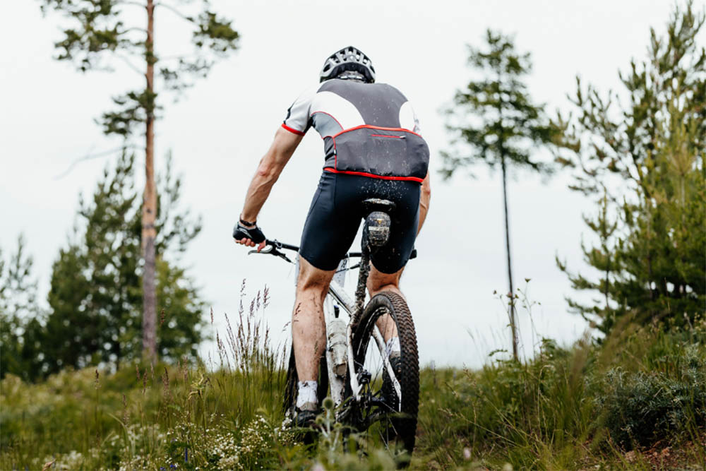 Biking uphill
