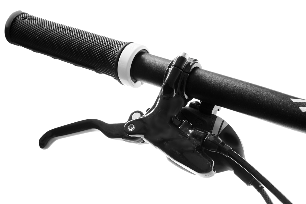 Bicycle,Parts,Handlebar,Brake,Black,Pen,On,A,White,Background