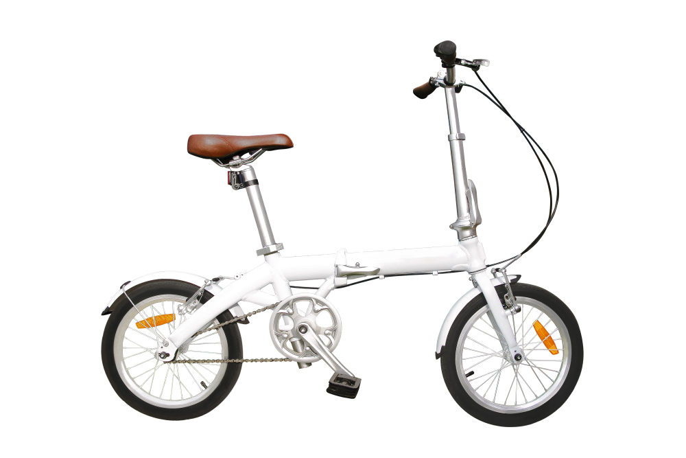 Folding,Bicycle,For,City,Roads.,Transport,Isolated,On,White,Background